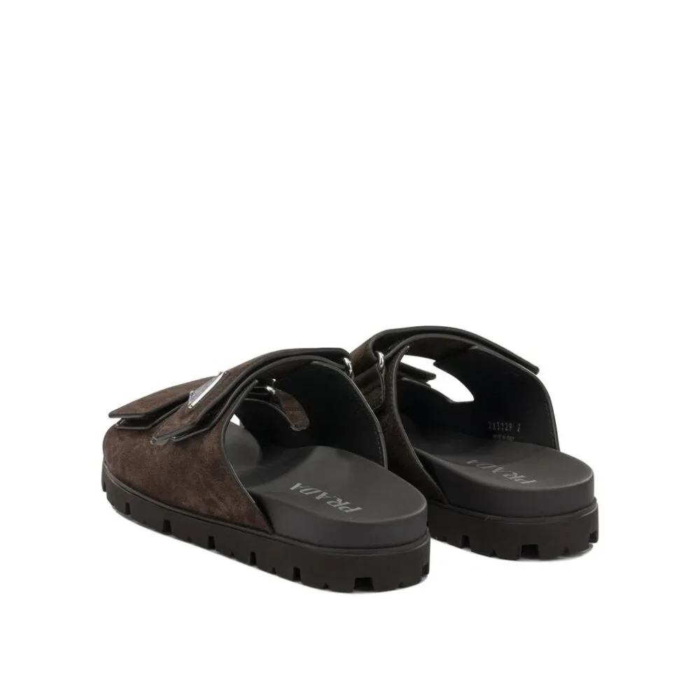 Prada Suede Double-Strap Slide UK 8 Men - Picture 4 of 5